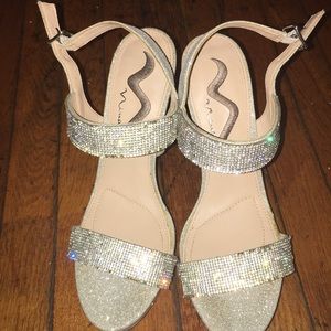 Silver Diamond Sparkle Heels